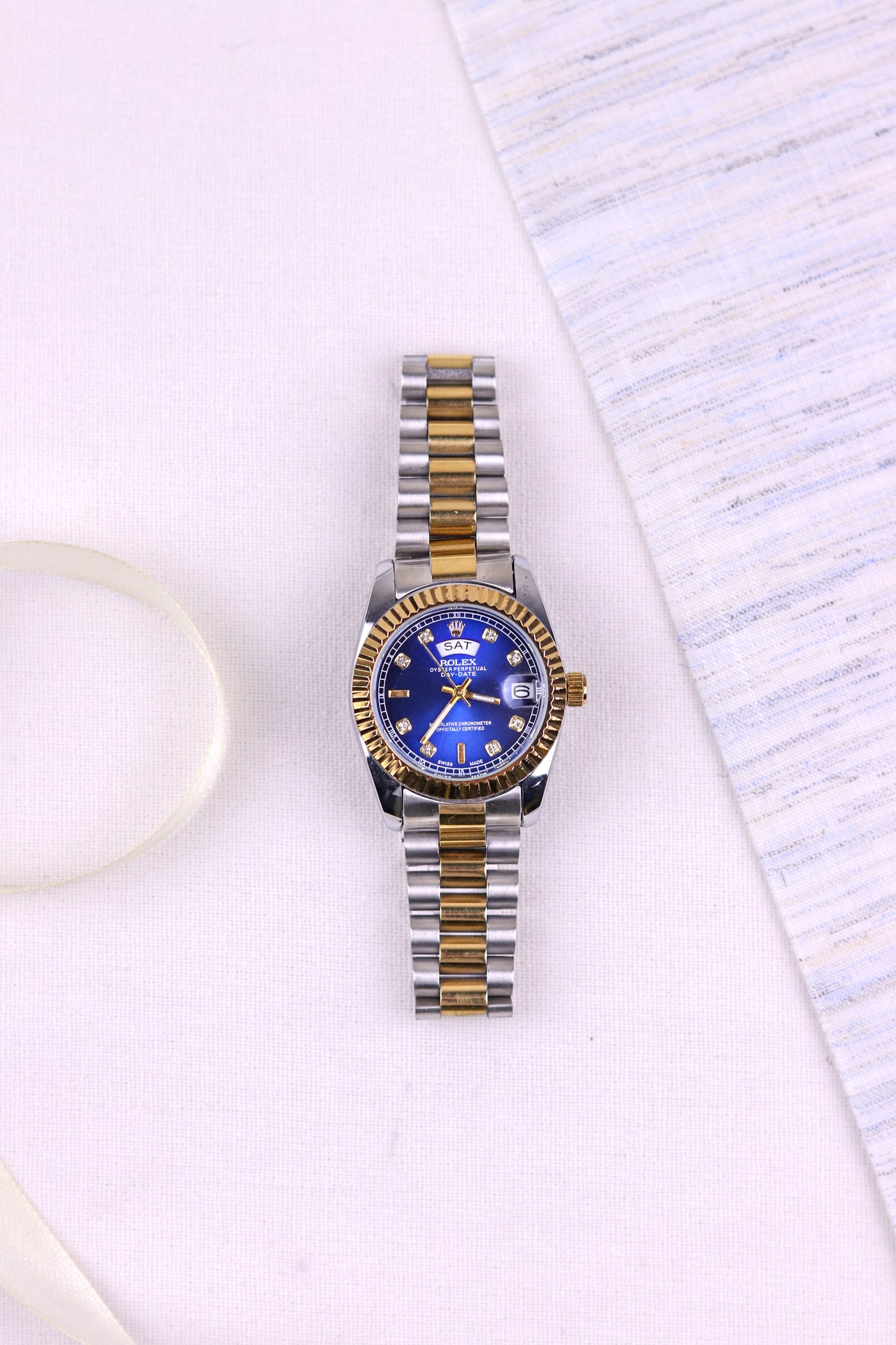 Ro-lex Royal Blue Day-Date Watch