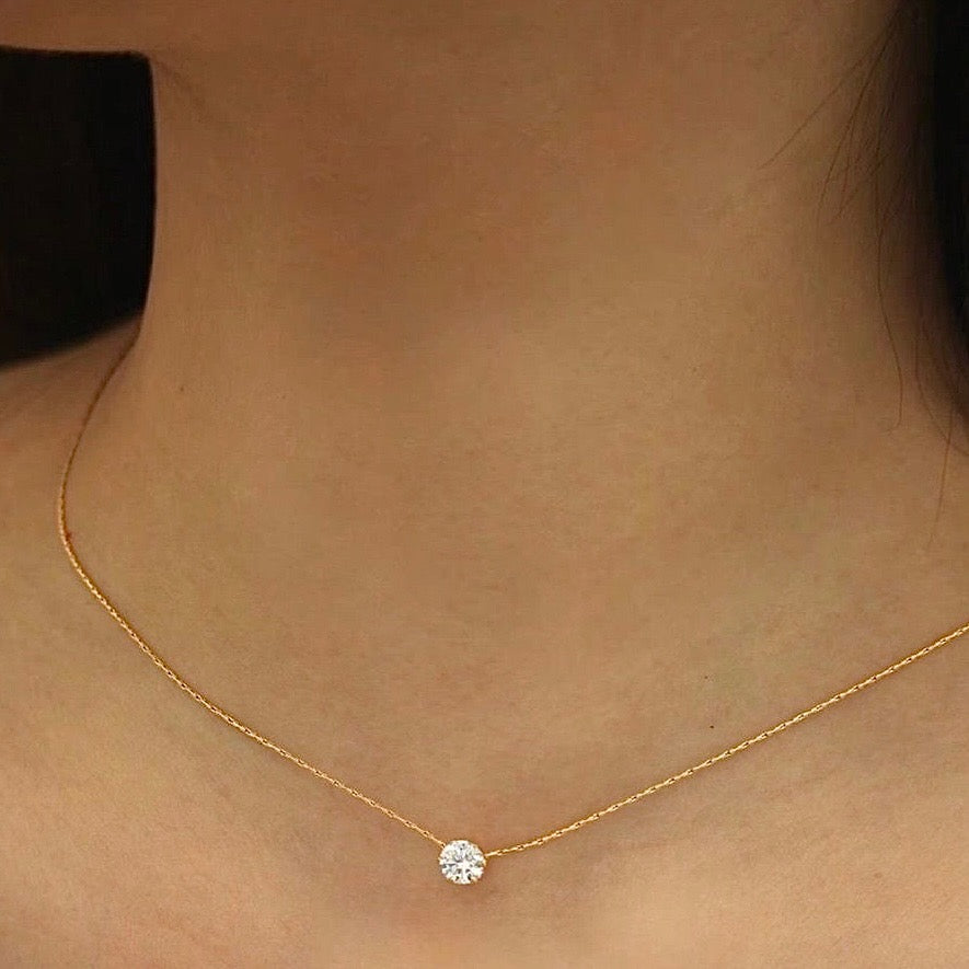 One Diamond Necklace