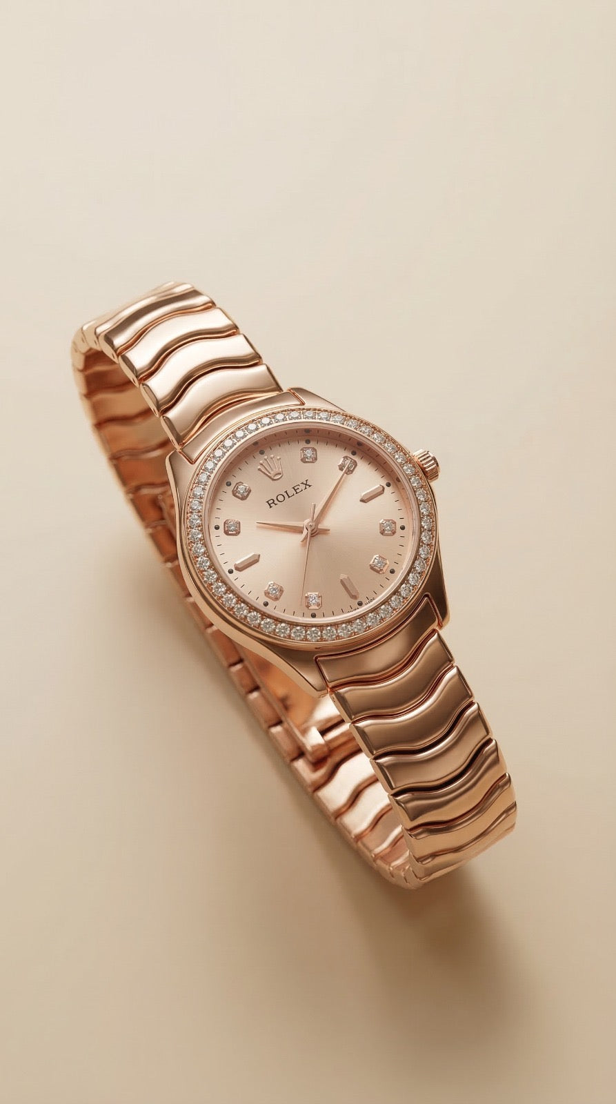 Rolex Rose Radiance Stainless Steel Watch