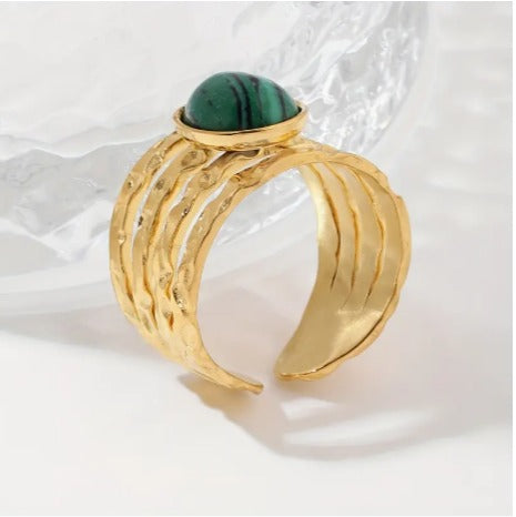 Vintage Golden-Tone Adjustable Cuff Ring
