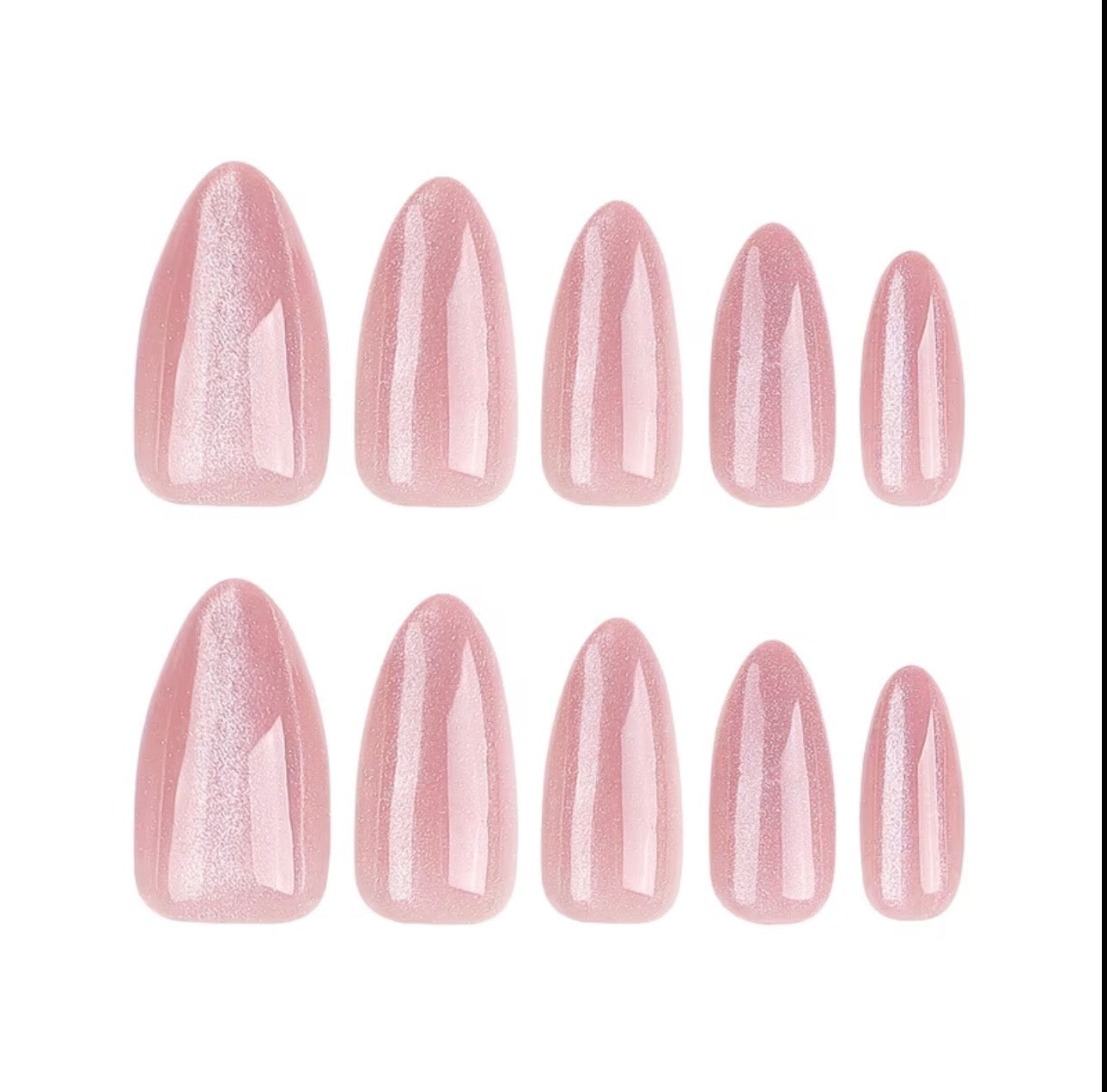 Nude Pink Almond Shape 24pcs Press-on Nails