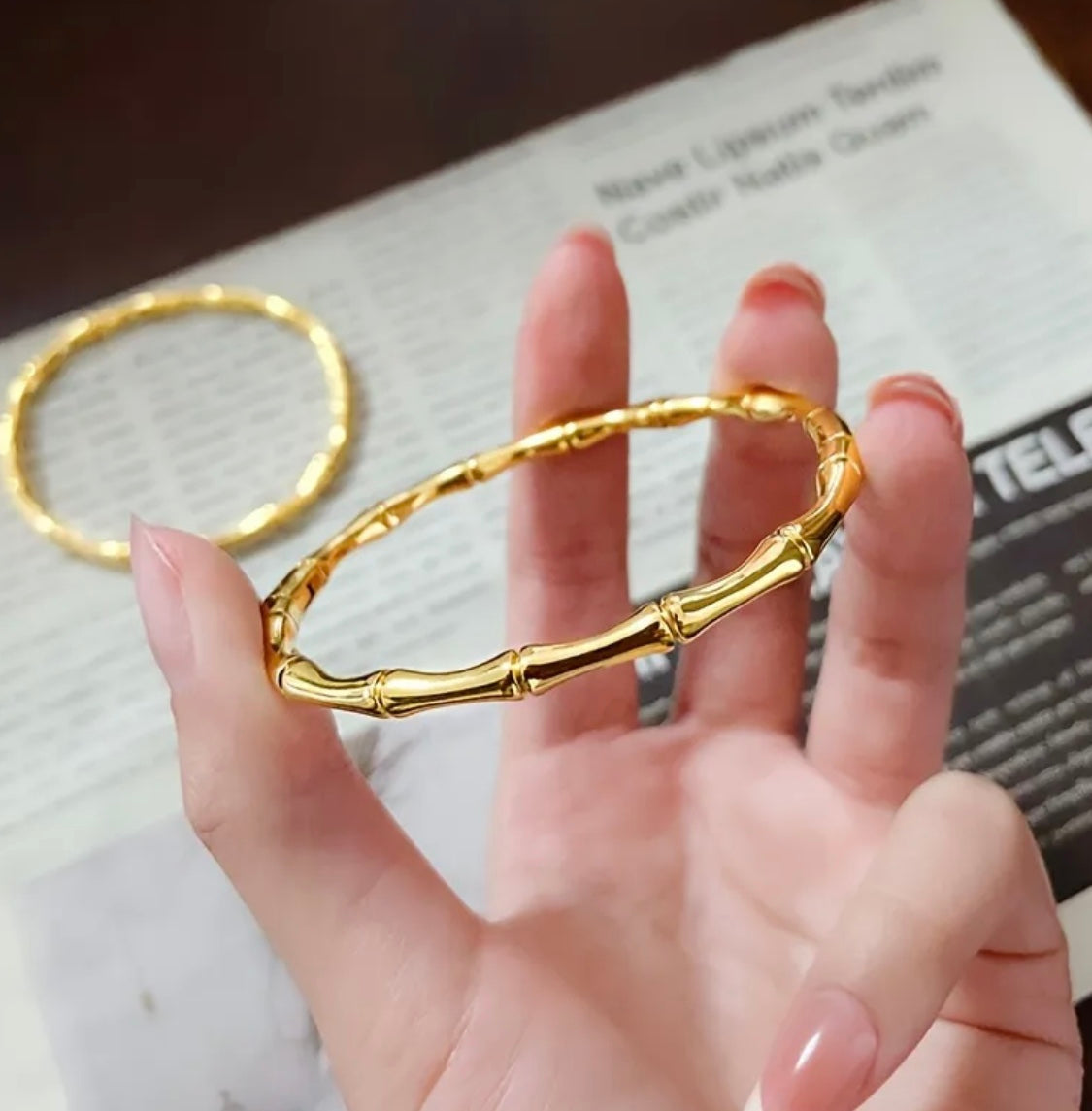 Bamboo Bangle Bracelet