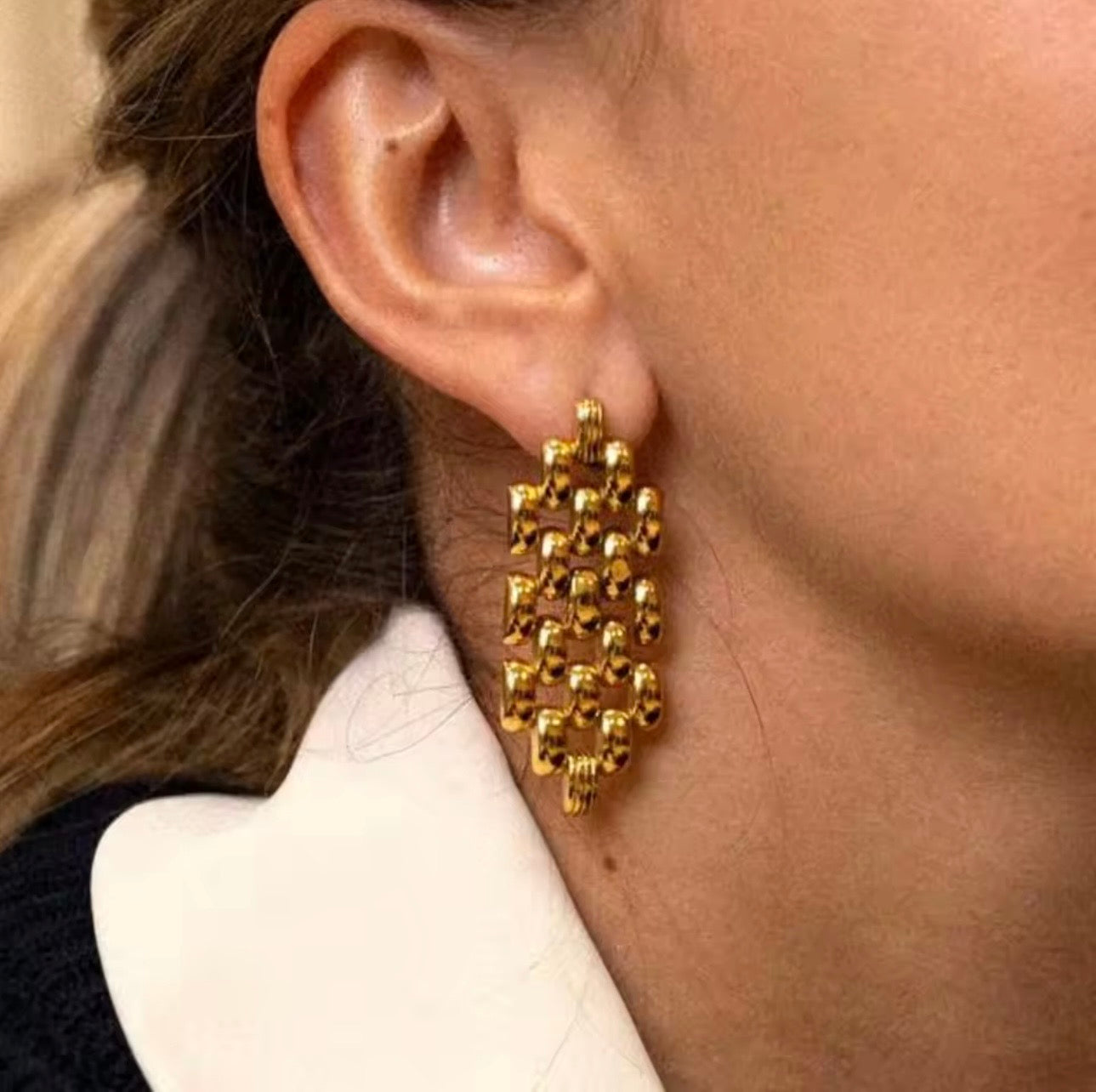 Chunky Chainmail Earrings for Women | Statement Earrings Pakistan