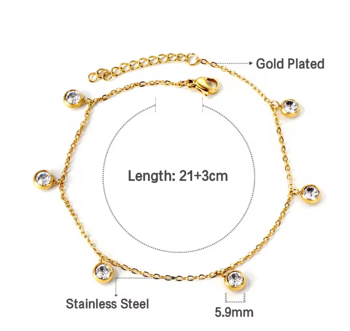 Round disc anklet