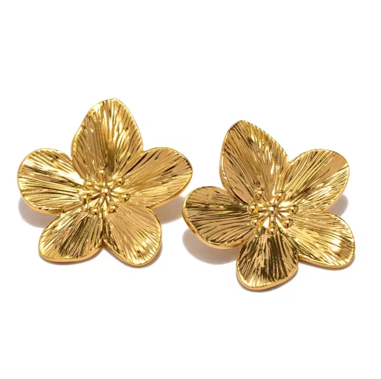 Golden Bloom Statement Earrings