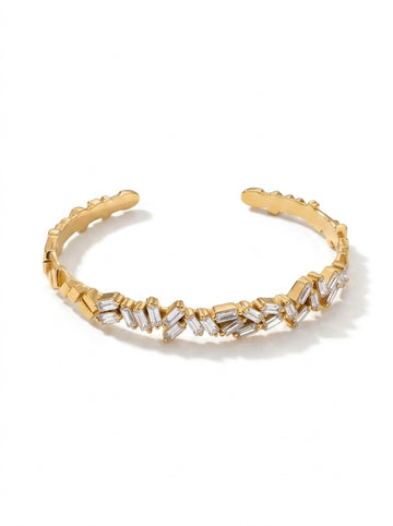 Celestial Cascade Cuff – 18K Gold Plated Statement Cuff Bracelet for Women