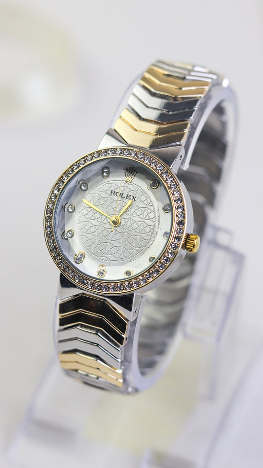 Rol-ex Lumina Women Watch - Golden
