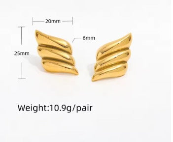 Gold Wings Earrings