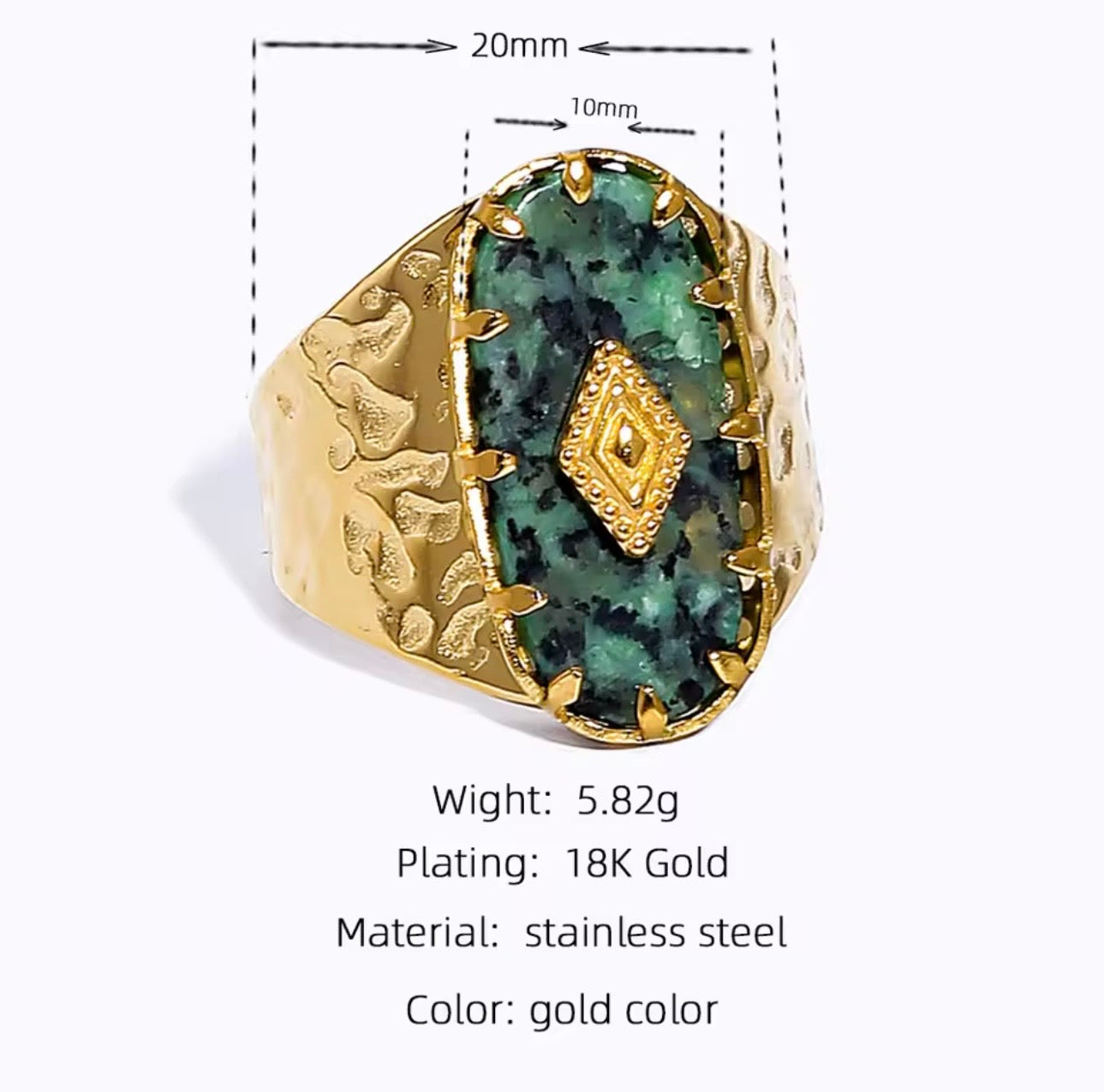 Textured Turquoise Treasure Ring