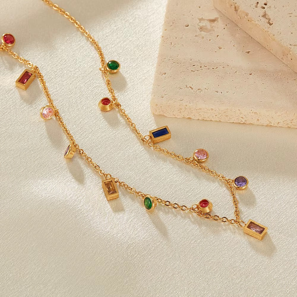 Multi-Color Charm Necklace