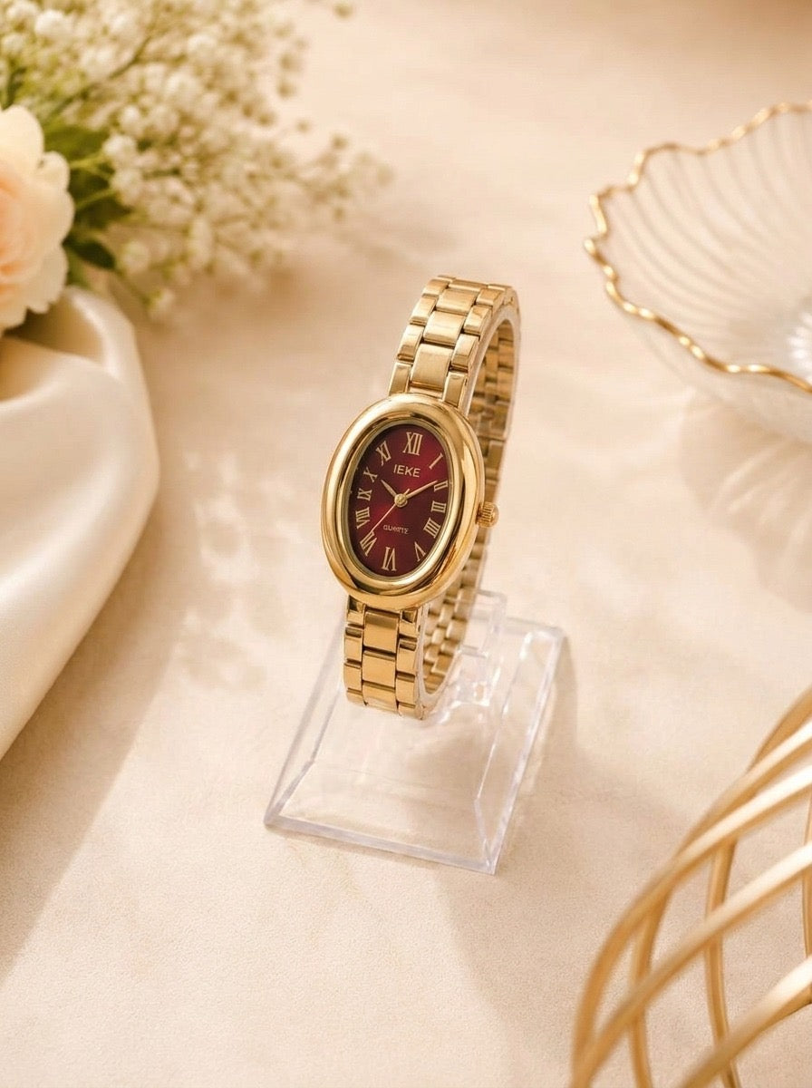 IEKE Oval Vintage Women Watch