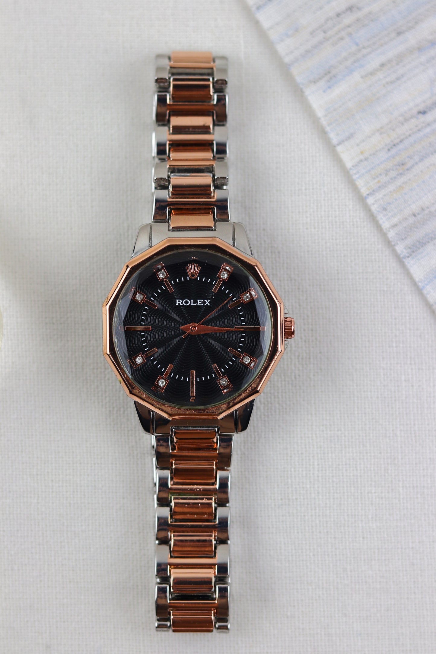 Ro-lex Midnight Octagon Watch