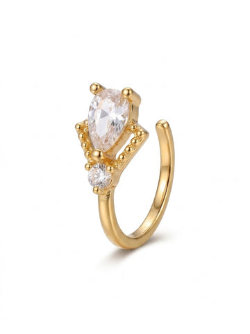 Tear Drop Pearl Nose Ring – Elegant Stainless Steel Pearl Nose Ring for Women in Pakistan