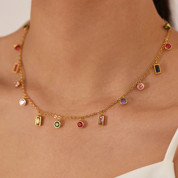 Multi-Color Charm Necklace