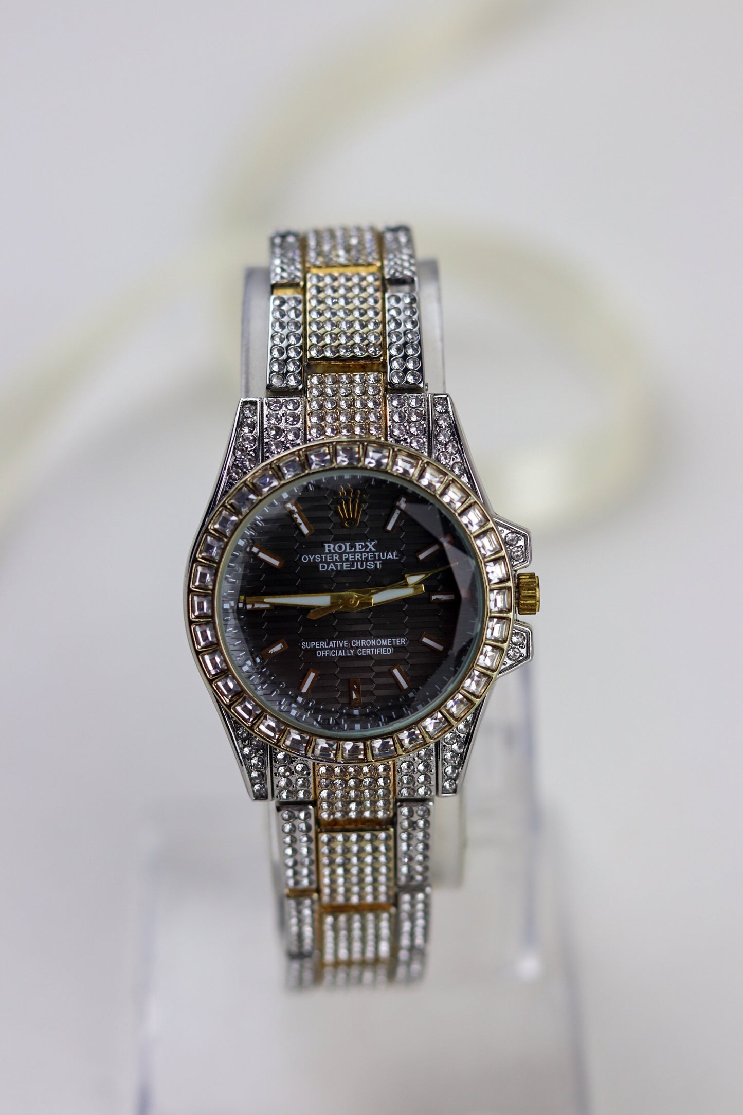 Rol-ex Black TwoTone Oyster Perpetual Watch