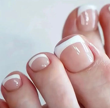 French Toes 24pcs Press-on Nails
