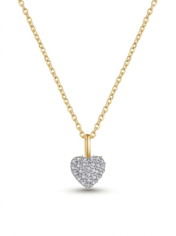 Silver Stone Heart Necklace – Anti-Tarnish Stainless Steel Heart Pendant Necklace Pakistan