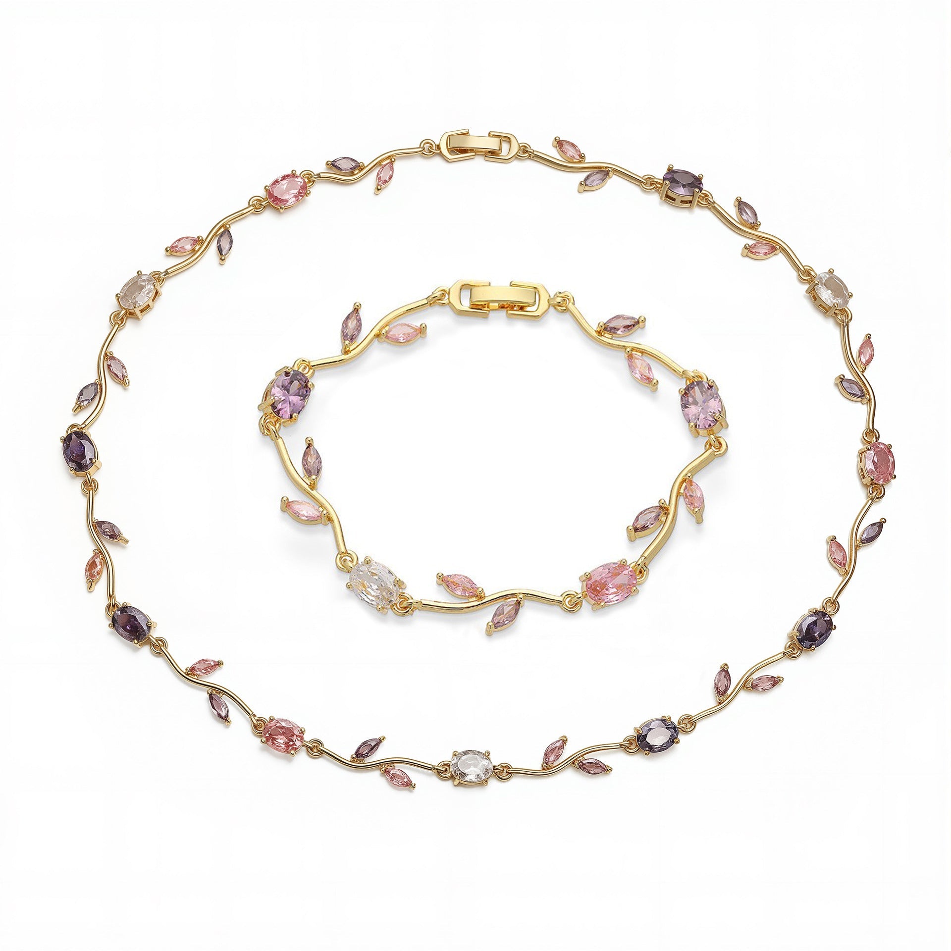 Tulip Floral Vine Golden Set