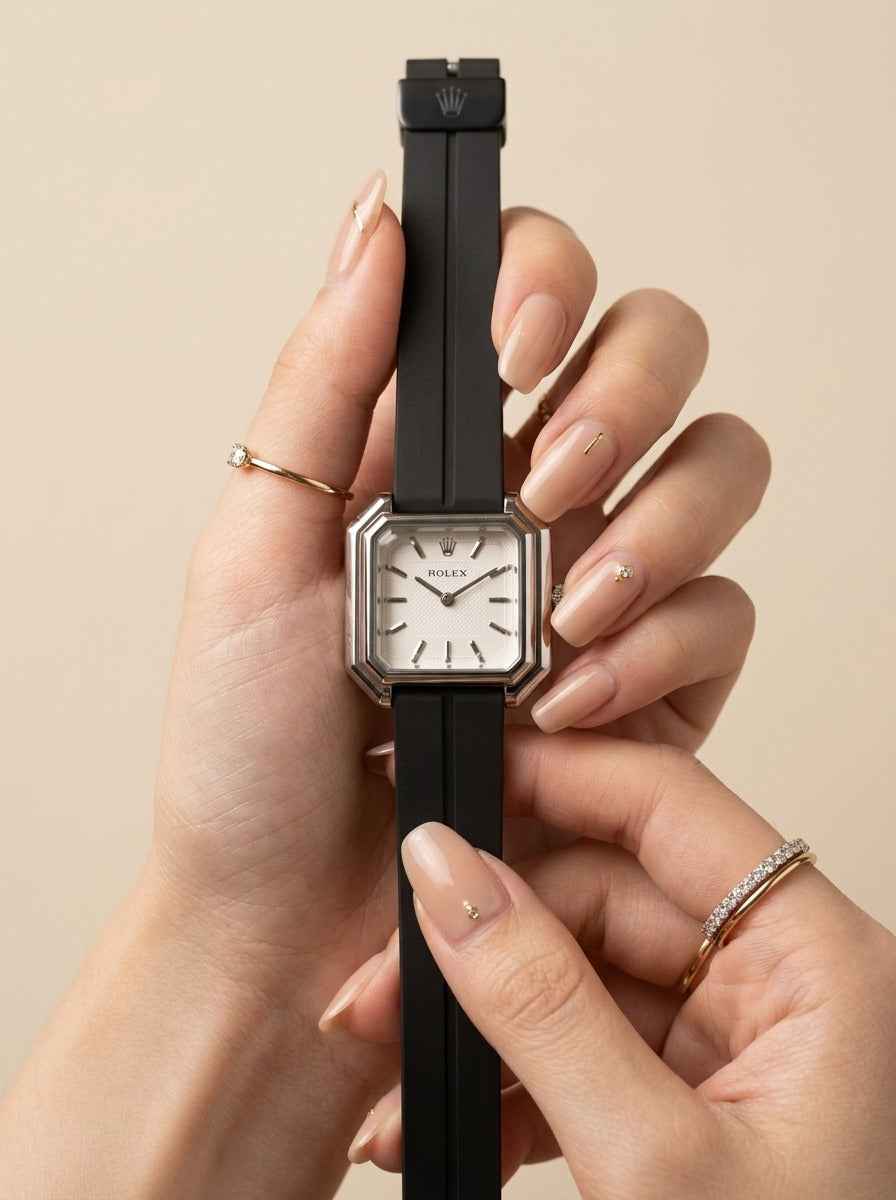 Omega Classic Vintage Women Strap Watch - Black