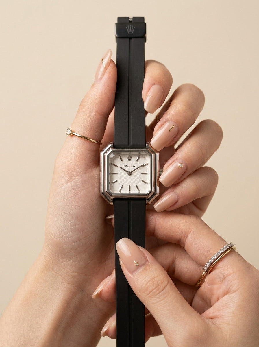 Omega Classic Vintage Women Strap Watch - Black
