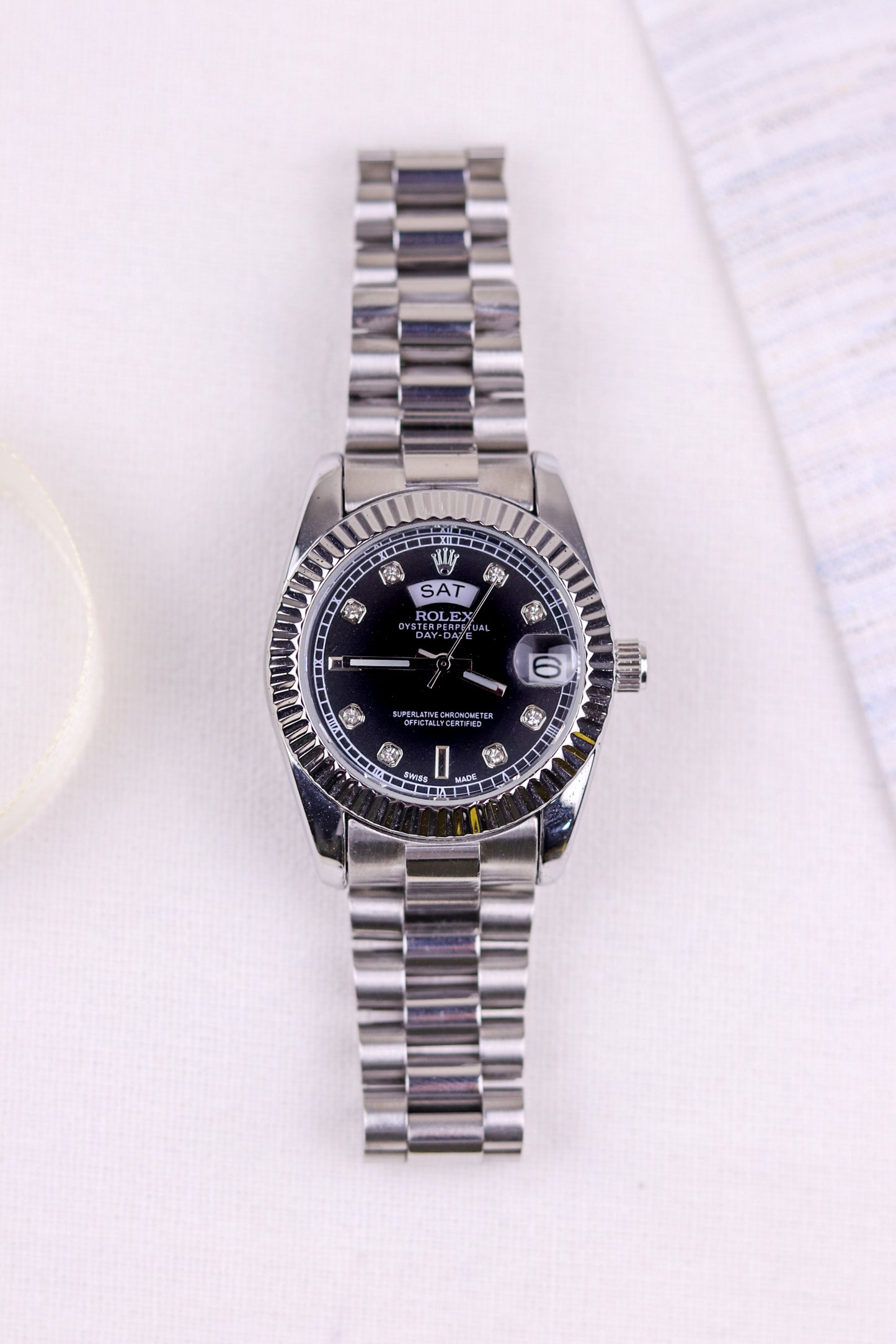 Ro-lex Diamond Day-Date Watch