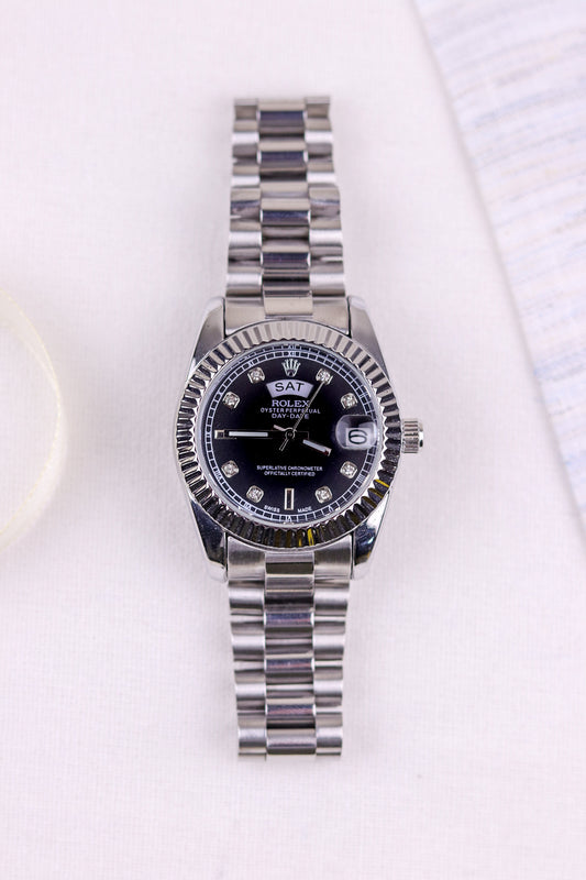 Ro-lex Diamond Day-Date Watch