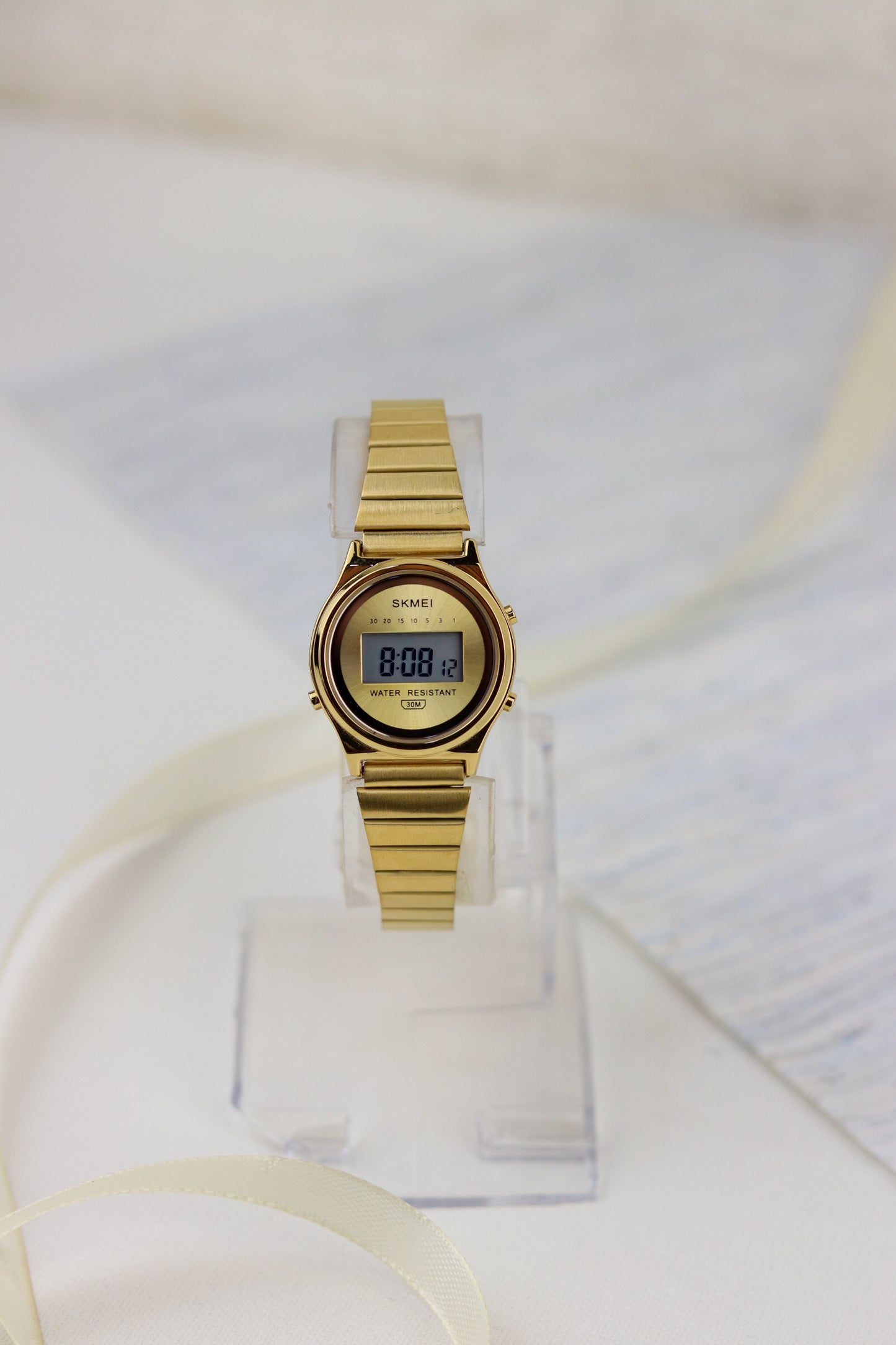 Skmei Classic Golden Digital Charm