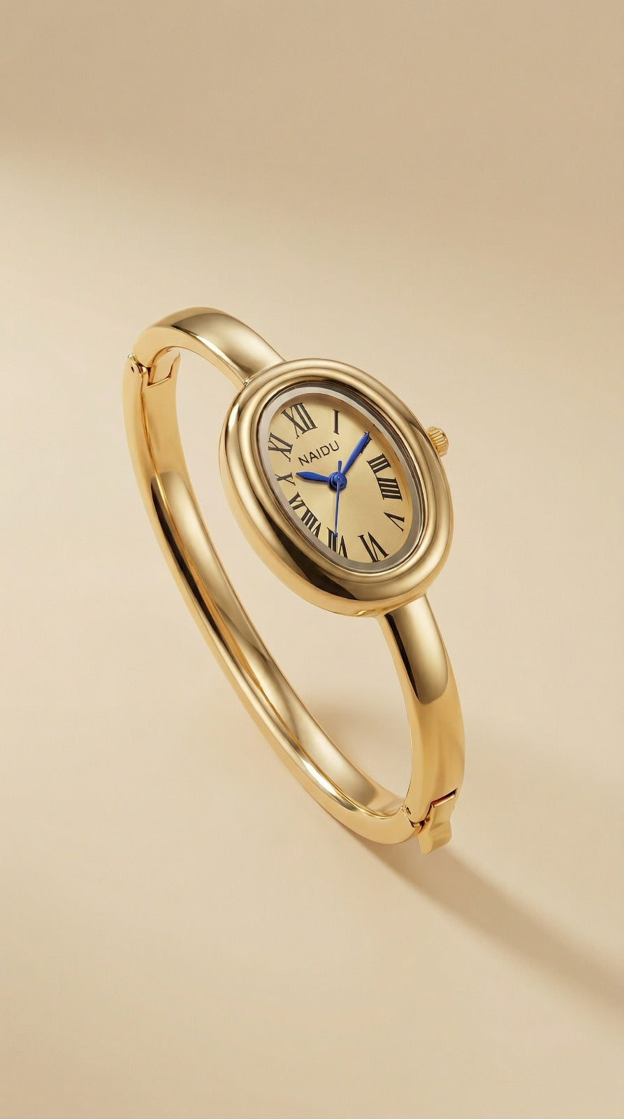 Golden Watch Bangle - Golden Dial