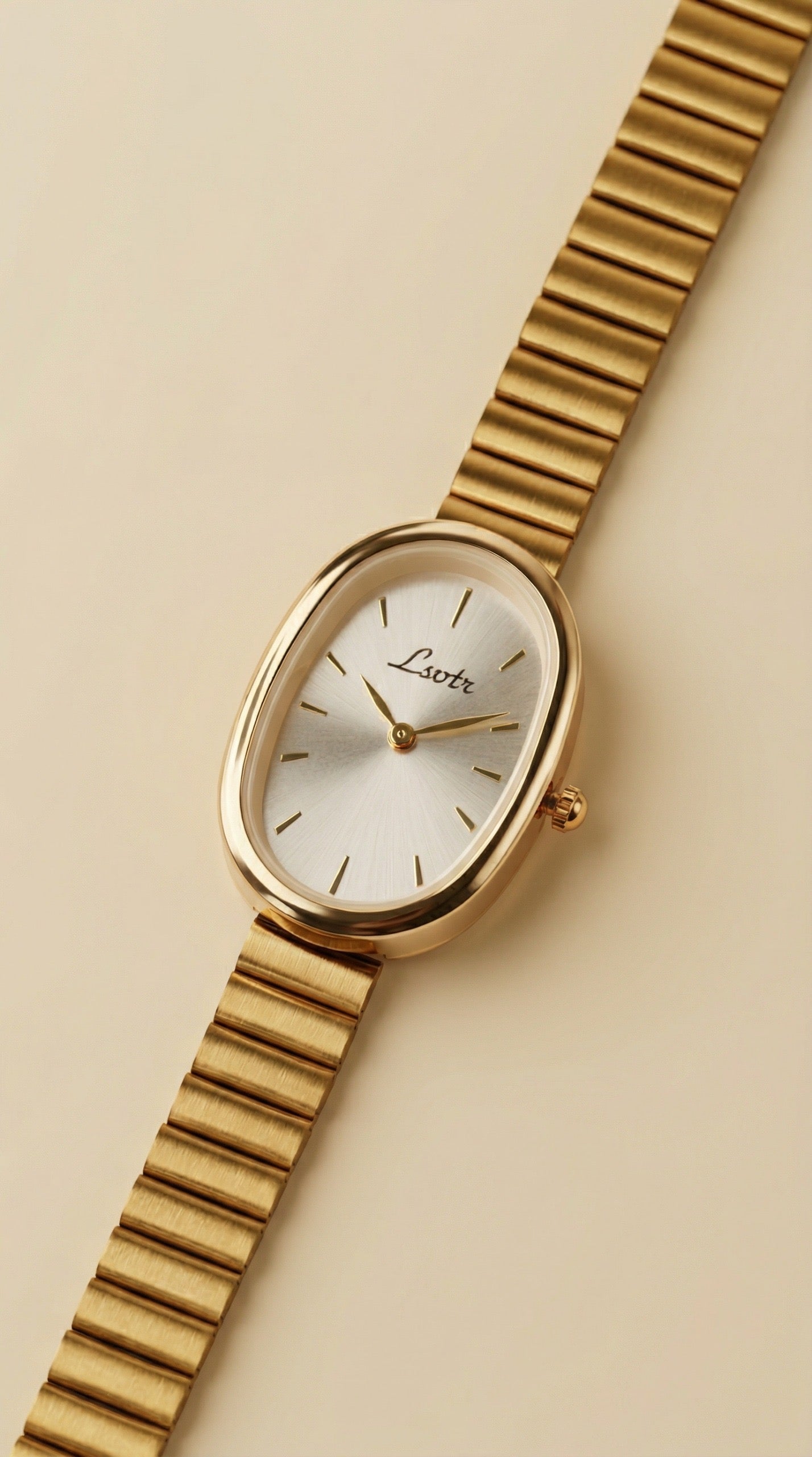 Lsotr Oval Golden Charm Women Watch