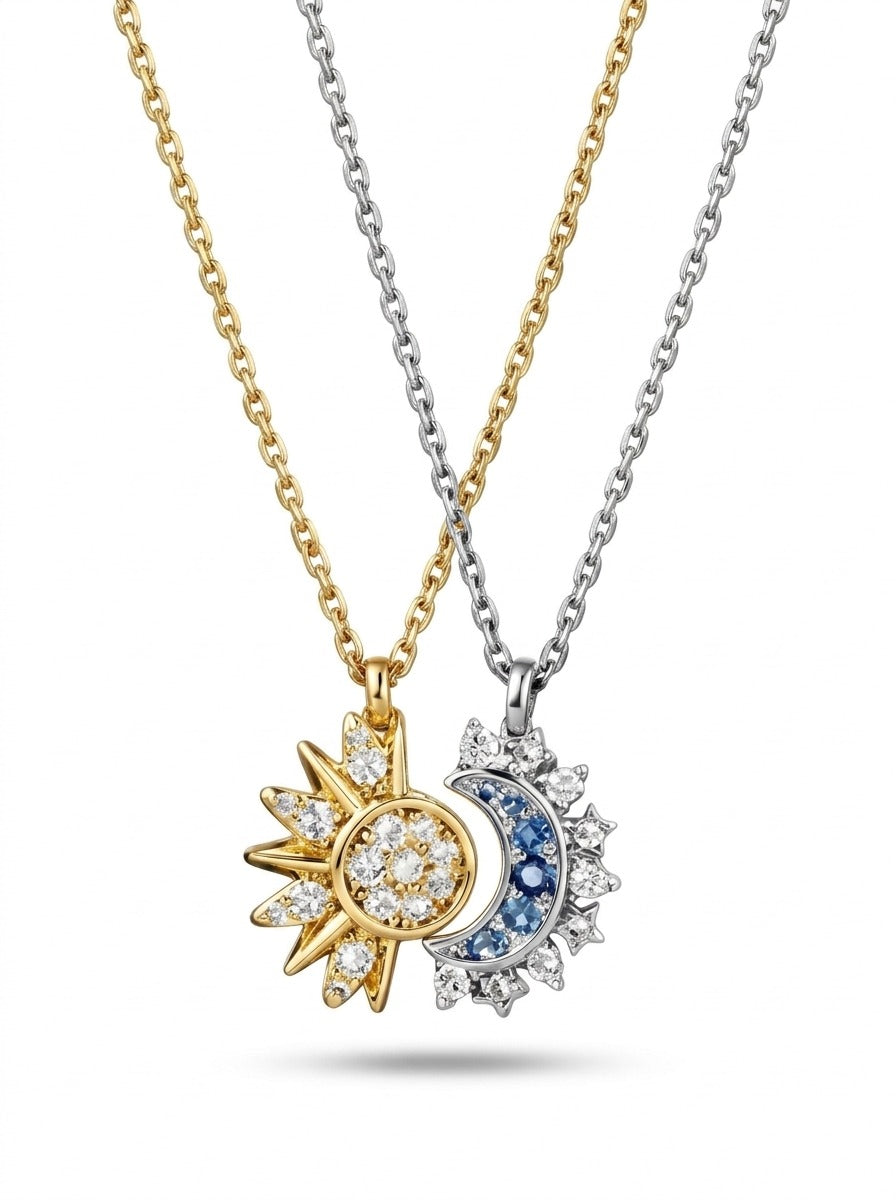 Sun & Soul Necklace – 18K Gold Plated Stainless Steel Necklace Pakistan