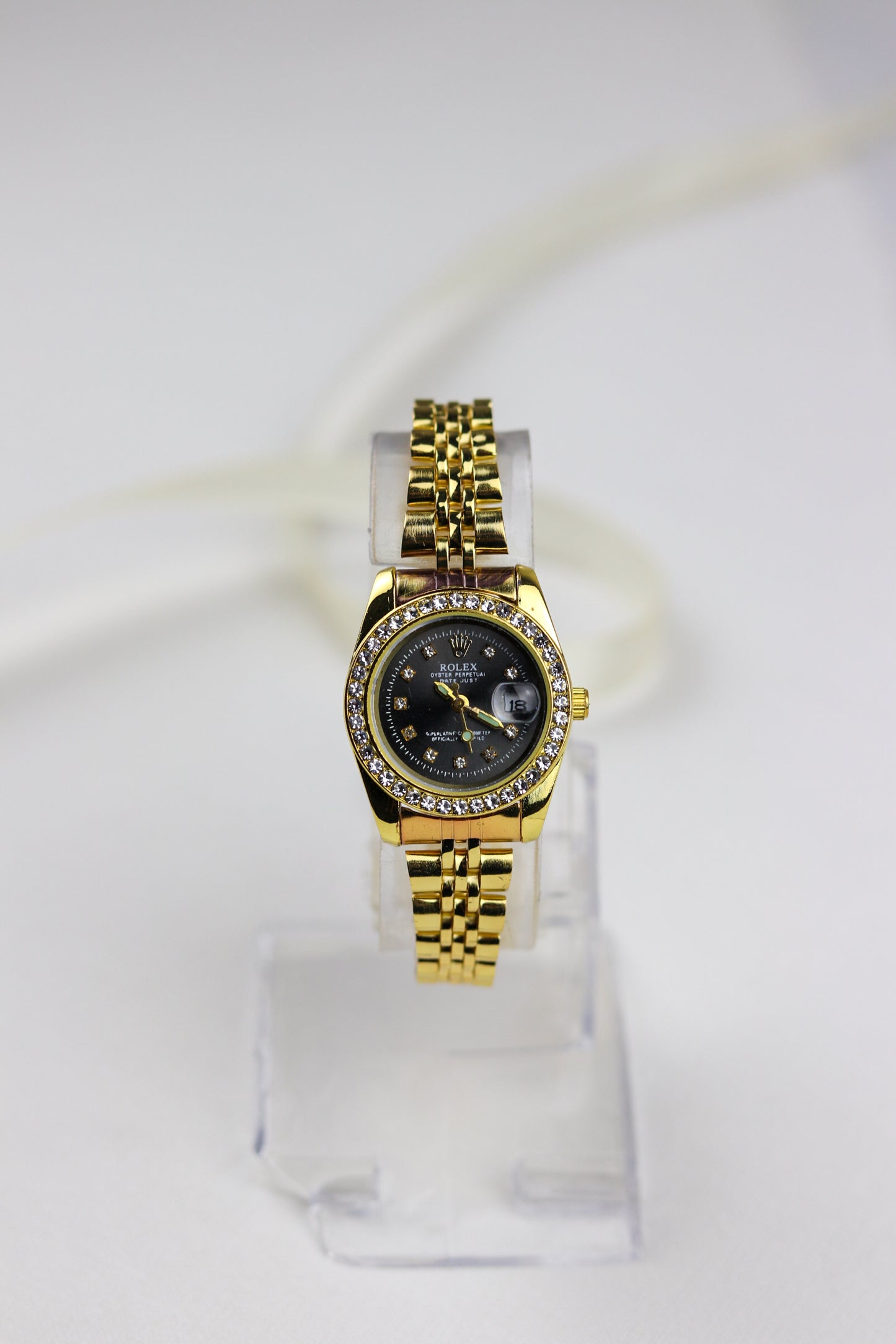 Rol-ex dateJust Golden - Black Dial Watch