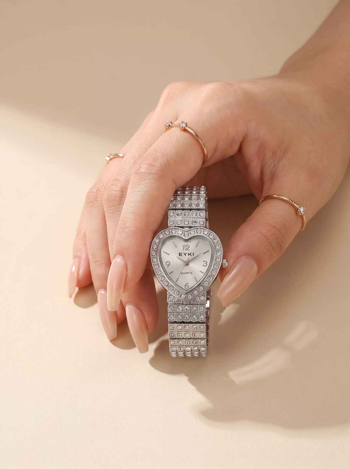 Eyki Love O'Clock Stainless Steel Watch - Silver