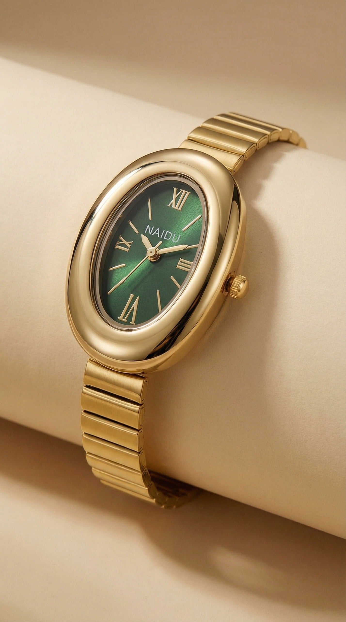 The Classic Naidu Women Watch - Green Dial
