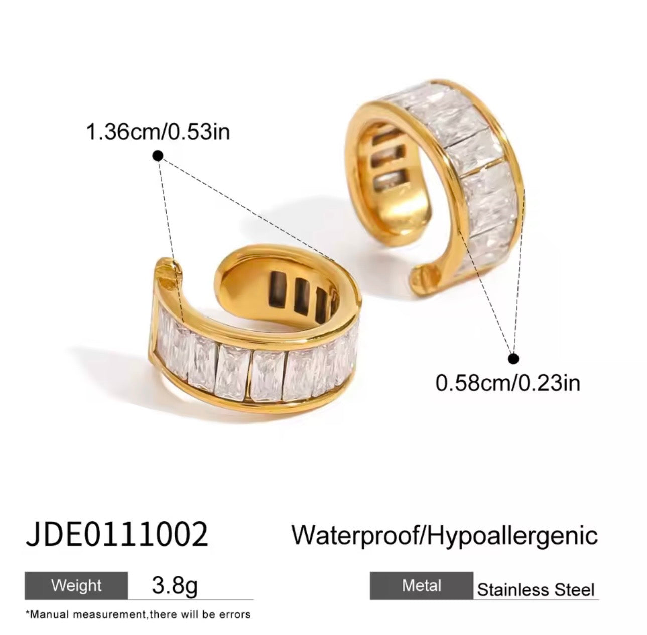 Crystal Cuff Earrings | Sparkling Earrings Pakistan