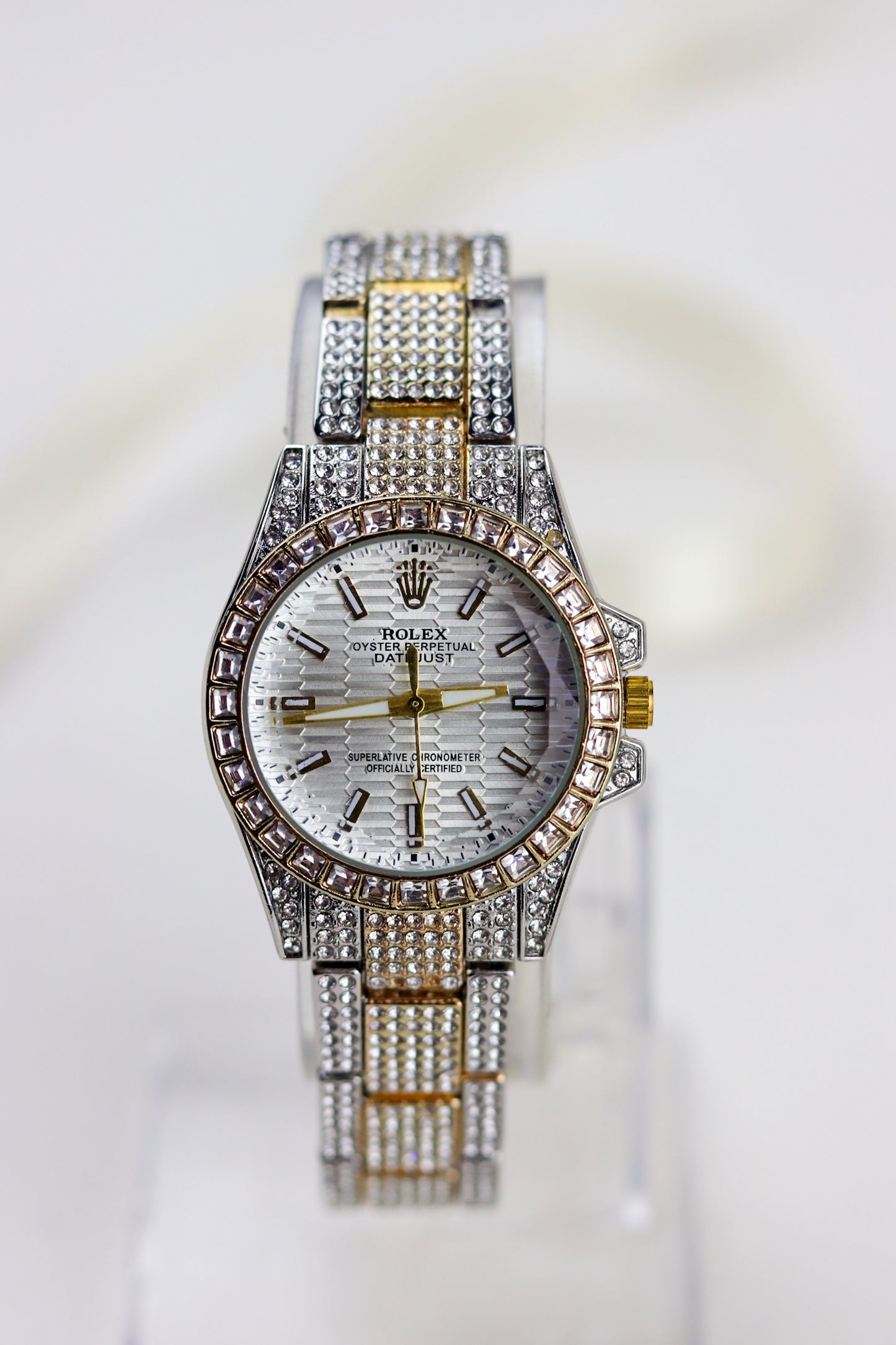 Rol-ex White TwoTone Oyster Perpetual Watch