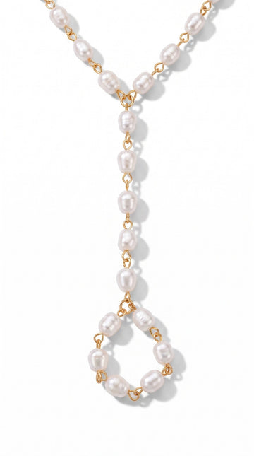 White Pearl Finger Bracelet | Elegant Hand Jewellery Pakistan