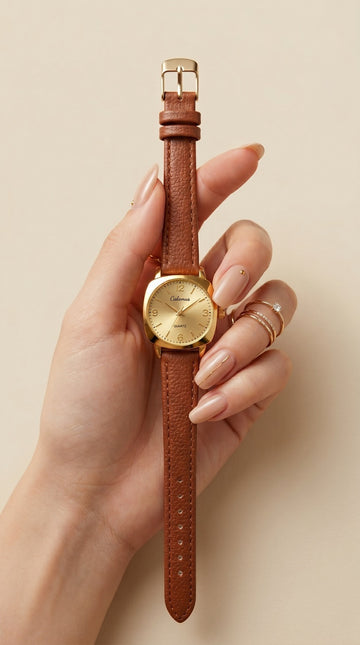 Heritage Tan Women Strap Watch | Classic Women's Watch Pakistan