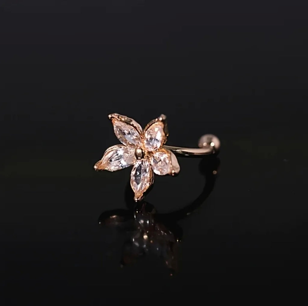 Elegant Floral Nose Ring