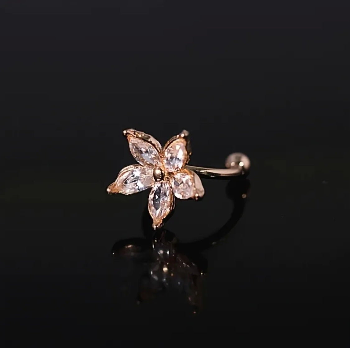 Elegant Floral Nose Ring for Women | Floral Nose Jewellery Pakistan