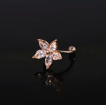 Elegant Floral Nose Ring for Women | Floral Nose Jewellery Pakistan