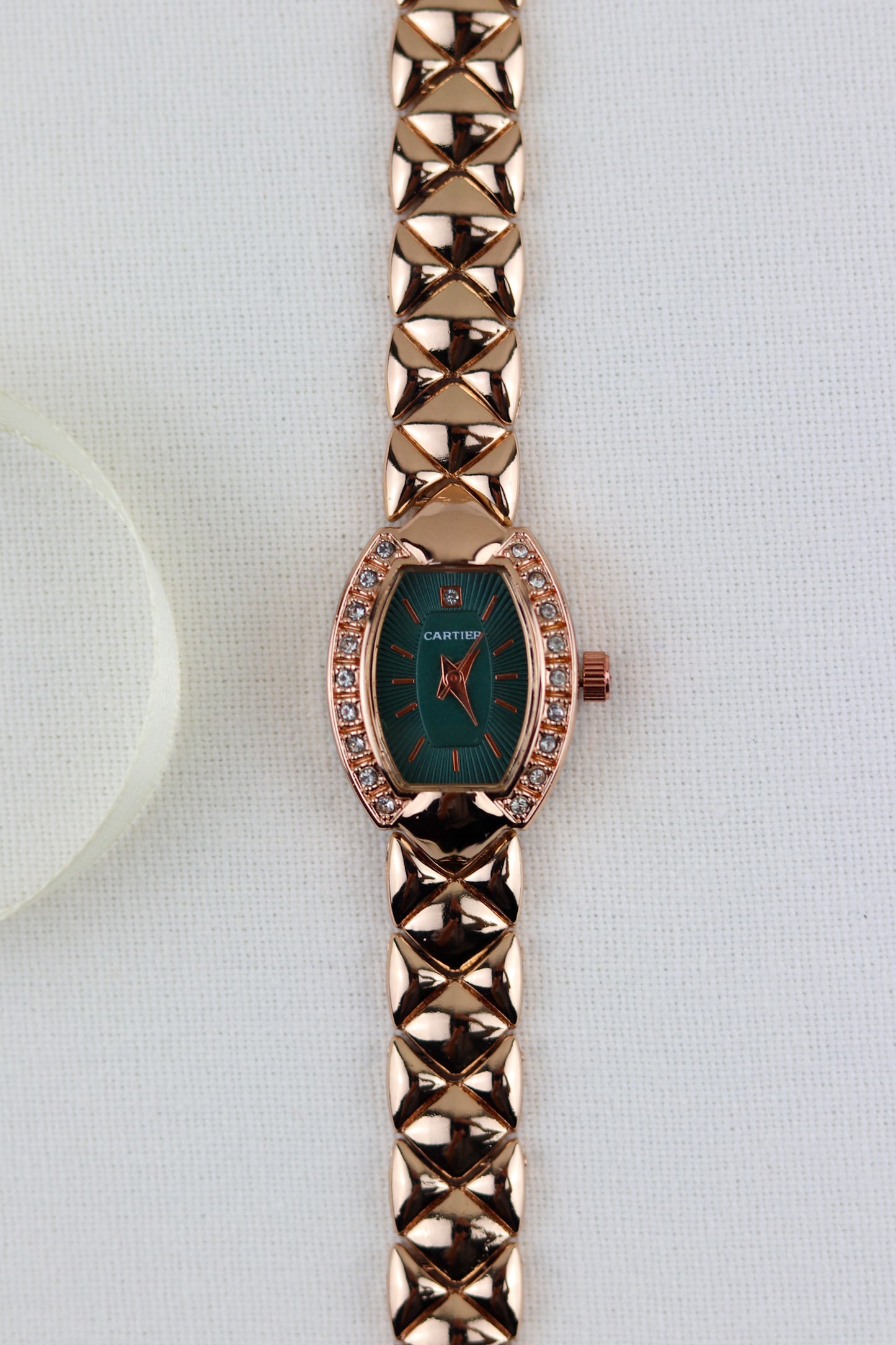 Cartier Emerald Rose Elegance Watch