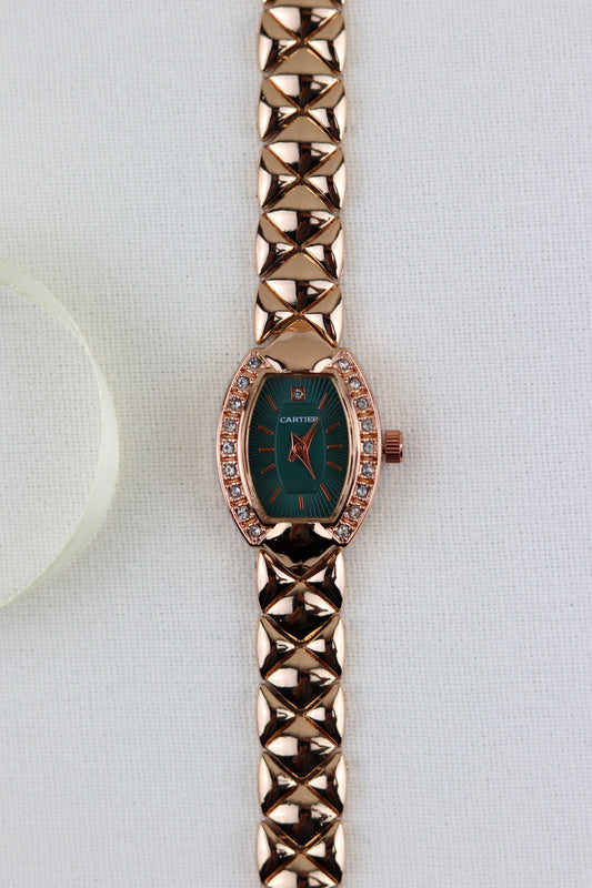 Cartier Emerald Rose Elegance Watch