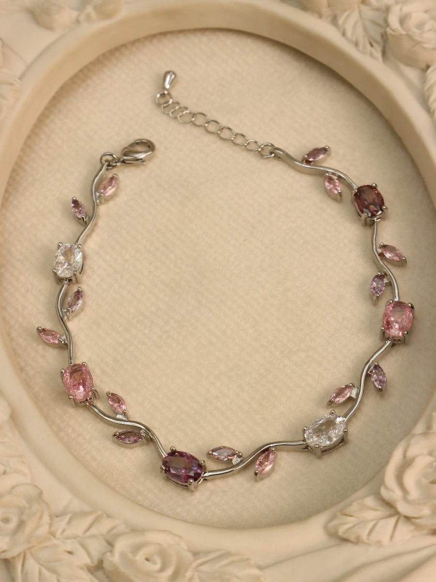 Tulip Floral Vine Silver Set