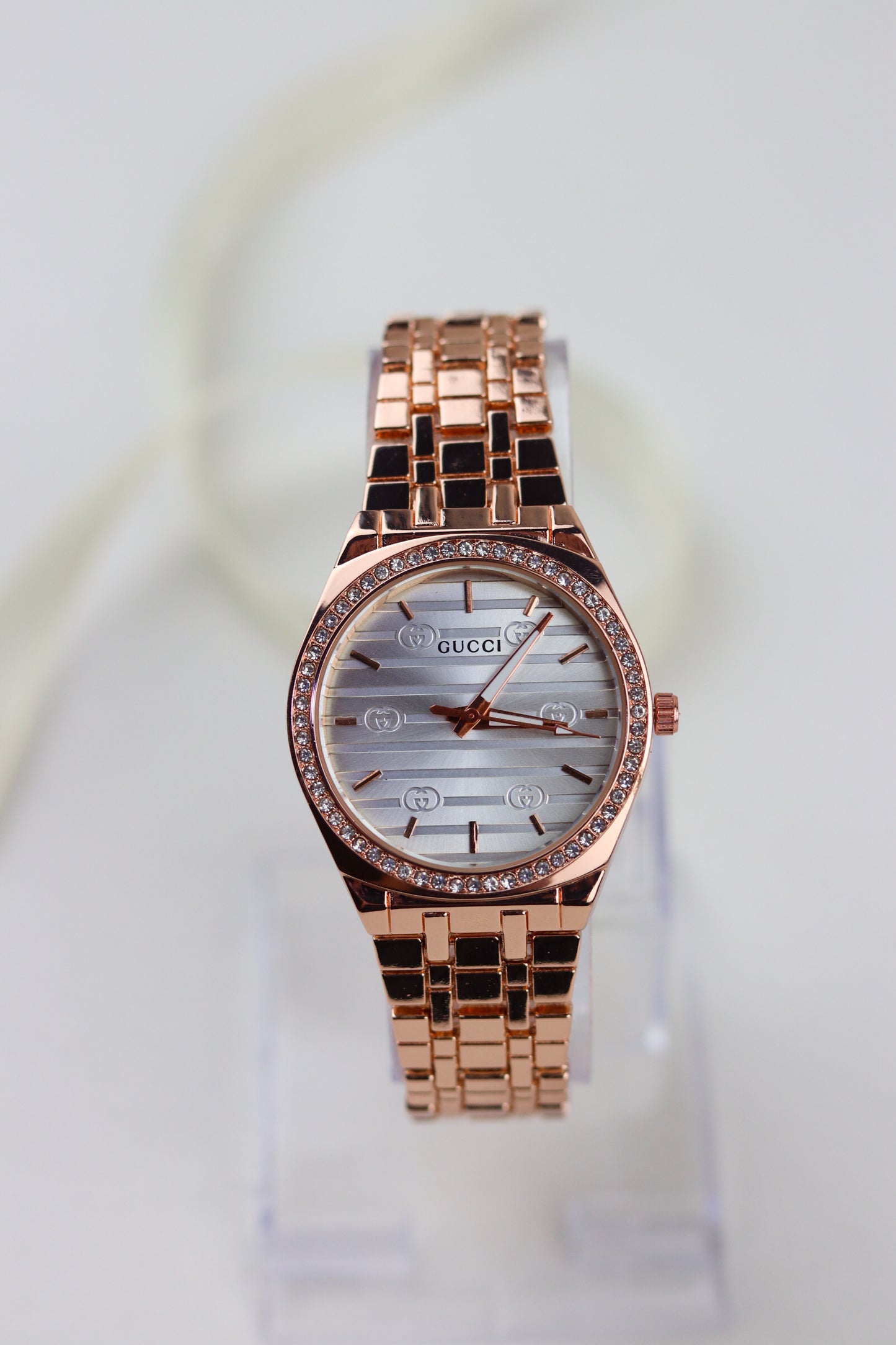 Gucci Rose Gold Sparkle Watch