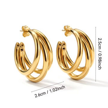 TriHoop Earrings for Women | Triple Hoop Earrings Pakistan