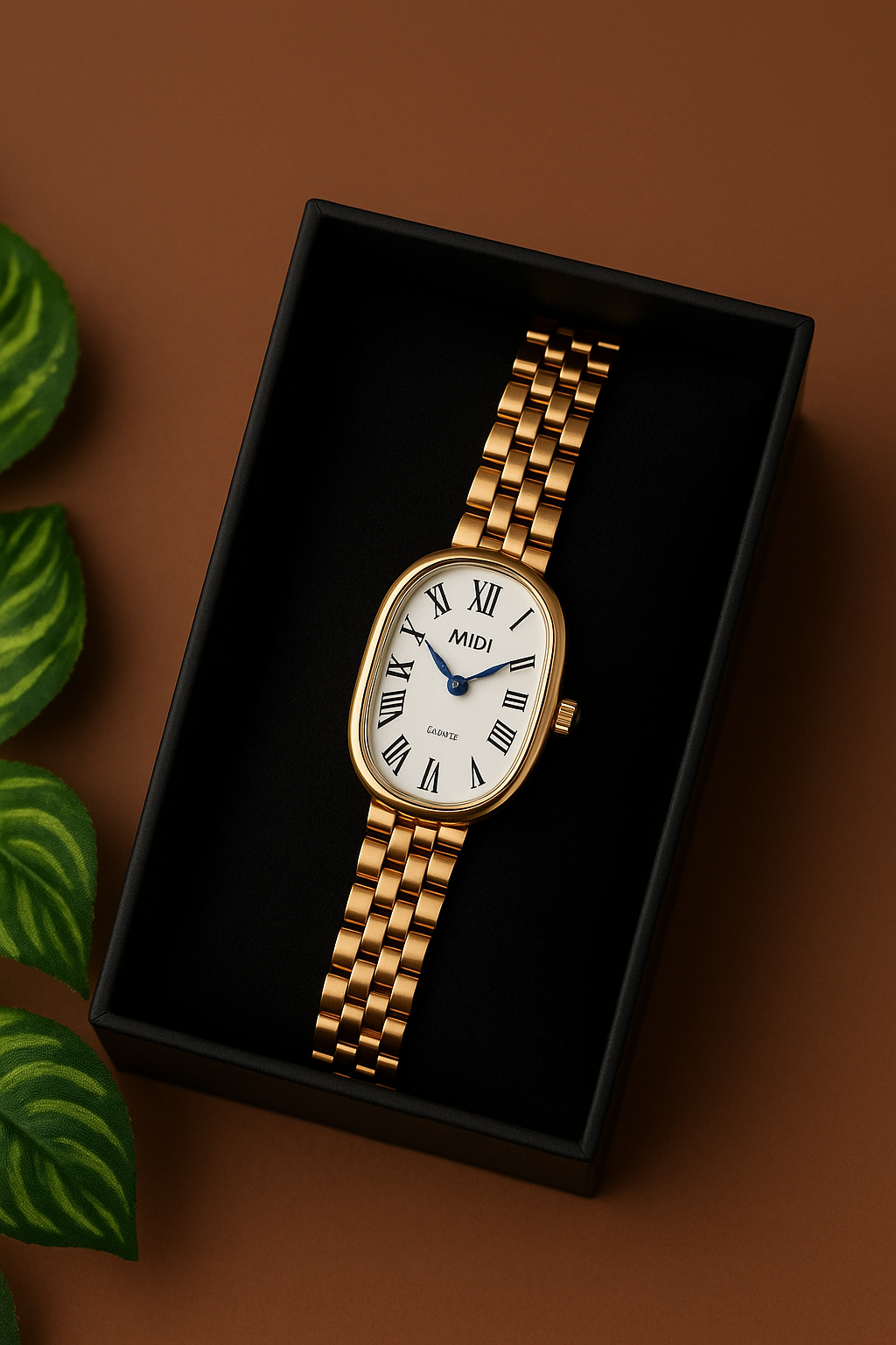 Midi Golden Oval Women Watch