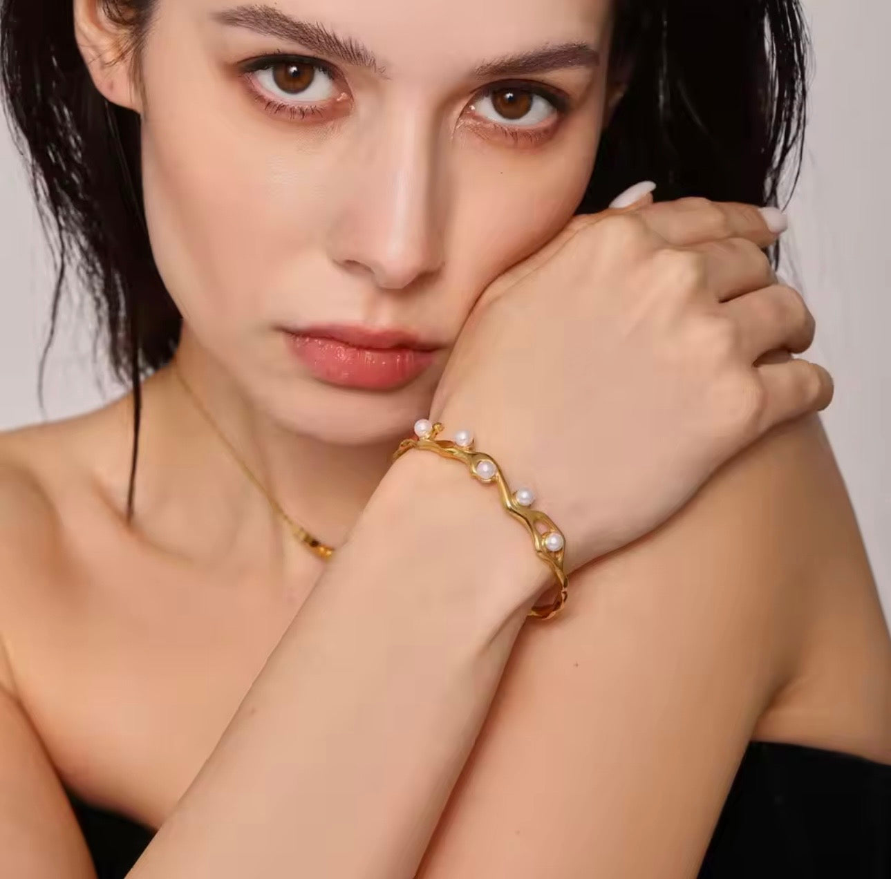 Pearl Wave Bangle