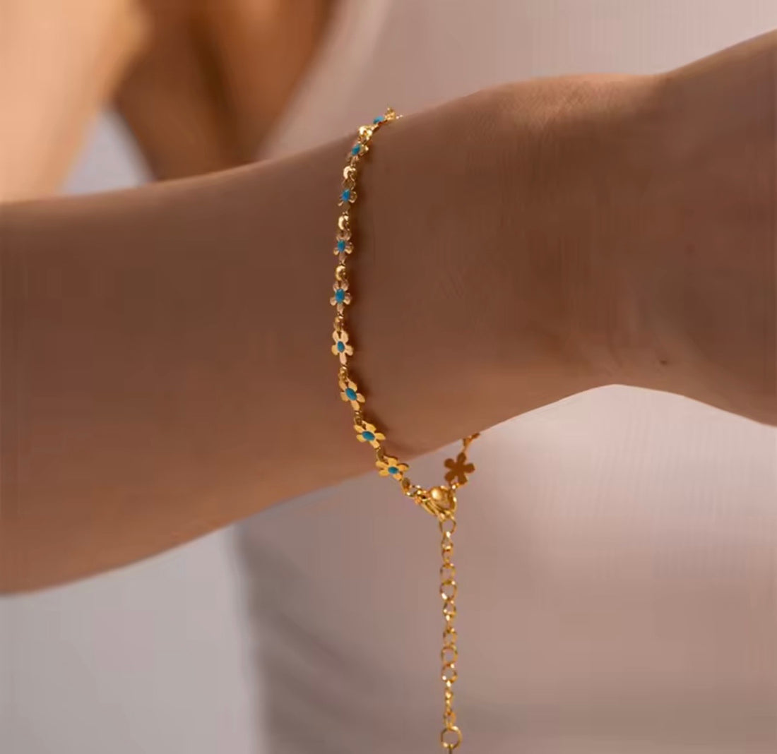 Turquoise Flower Bracelet