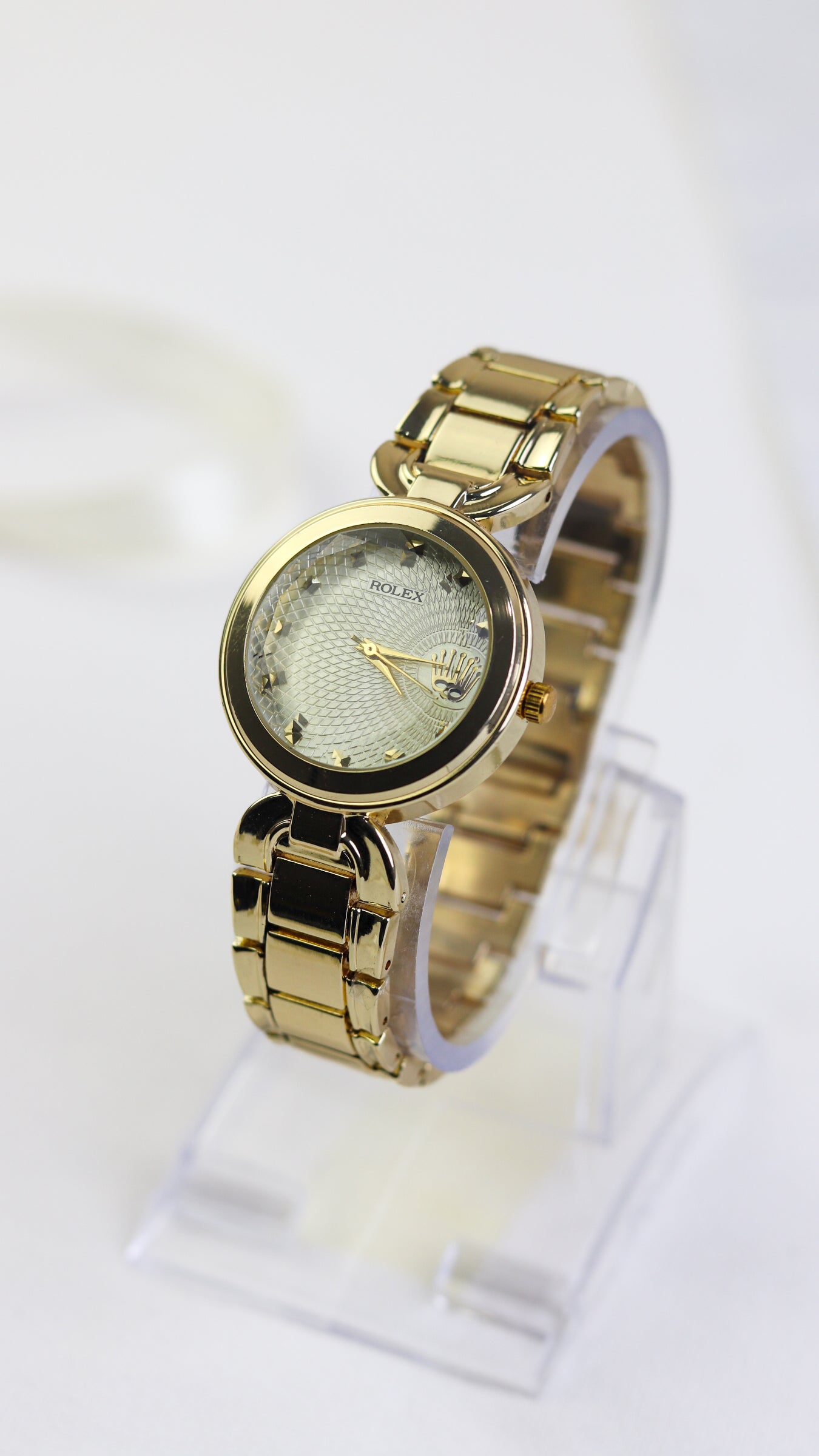 Rol-ex Golden Aura Timepiece Watch Women Watch