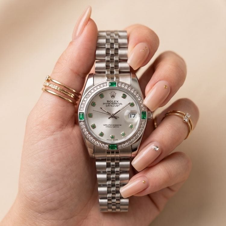 Ro-lex Lady Datejust Emerald Women Watch
